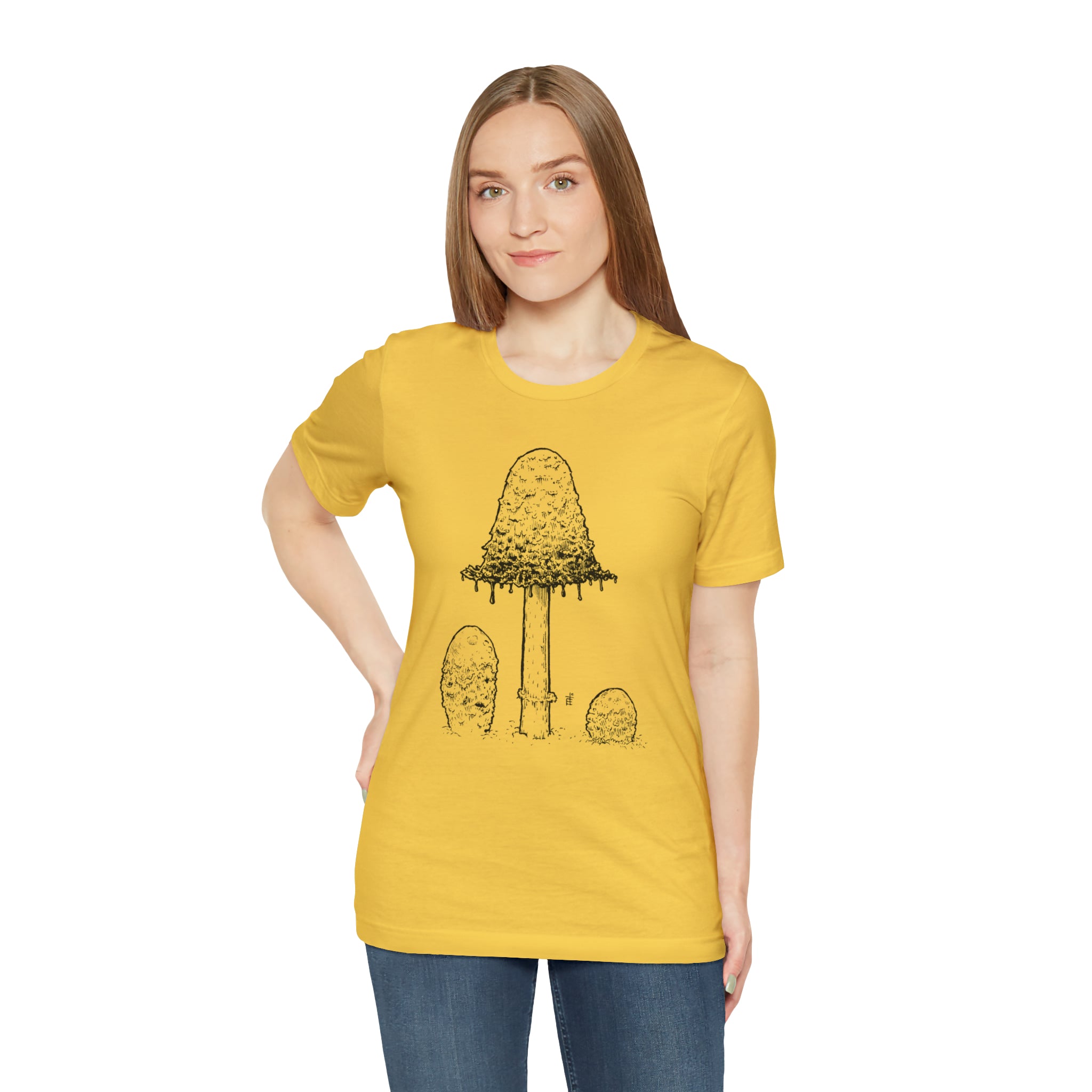 'Shaggy Mane Mushroom' Unisex Jersey Tee