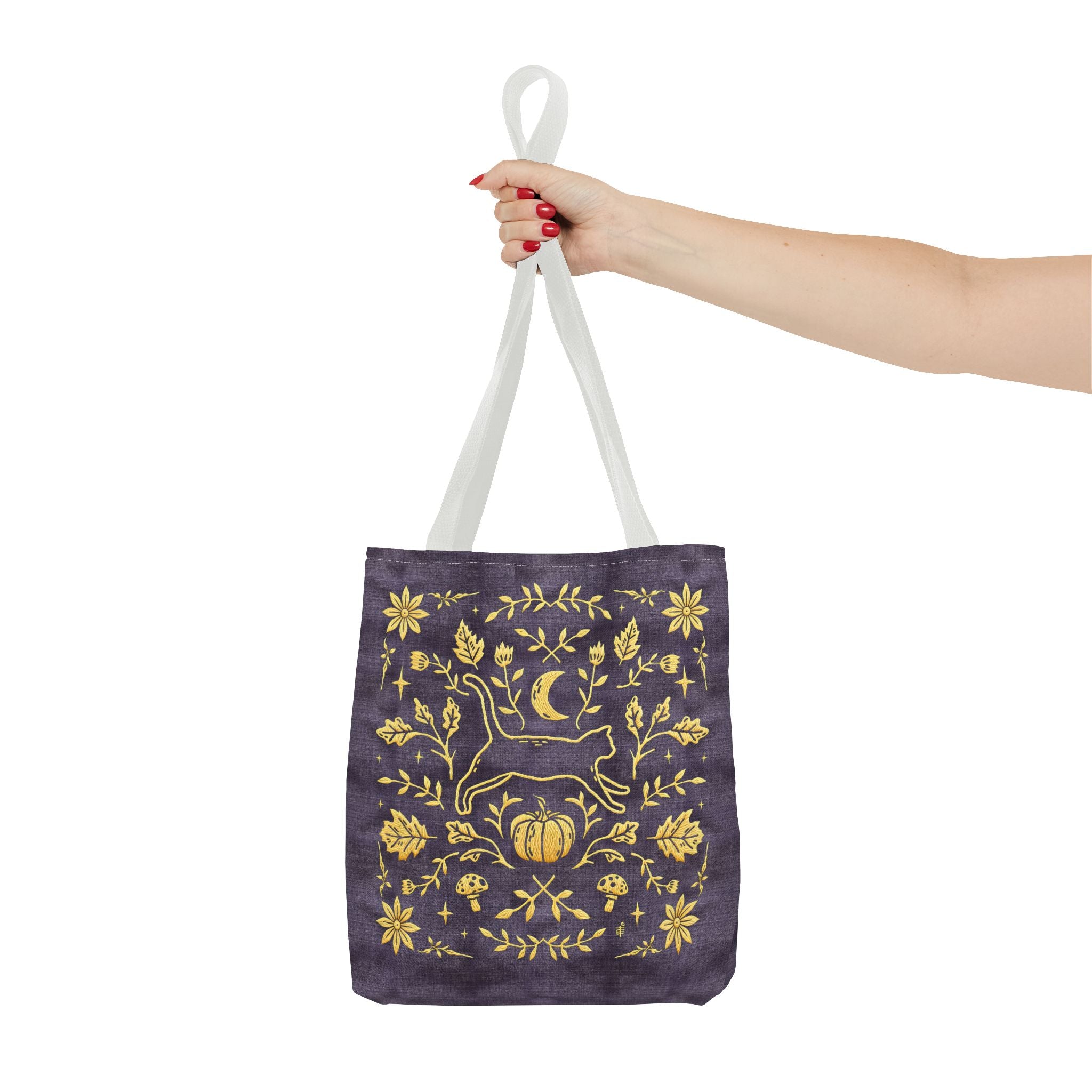 'Autumn Stroll' Royal Purple Tote Bag