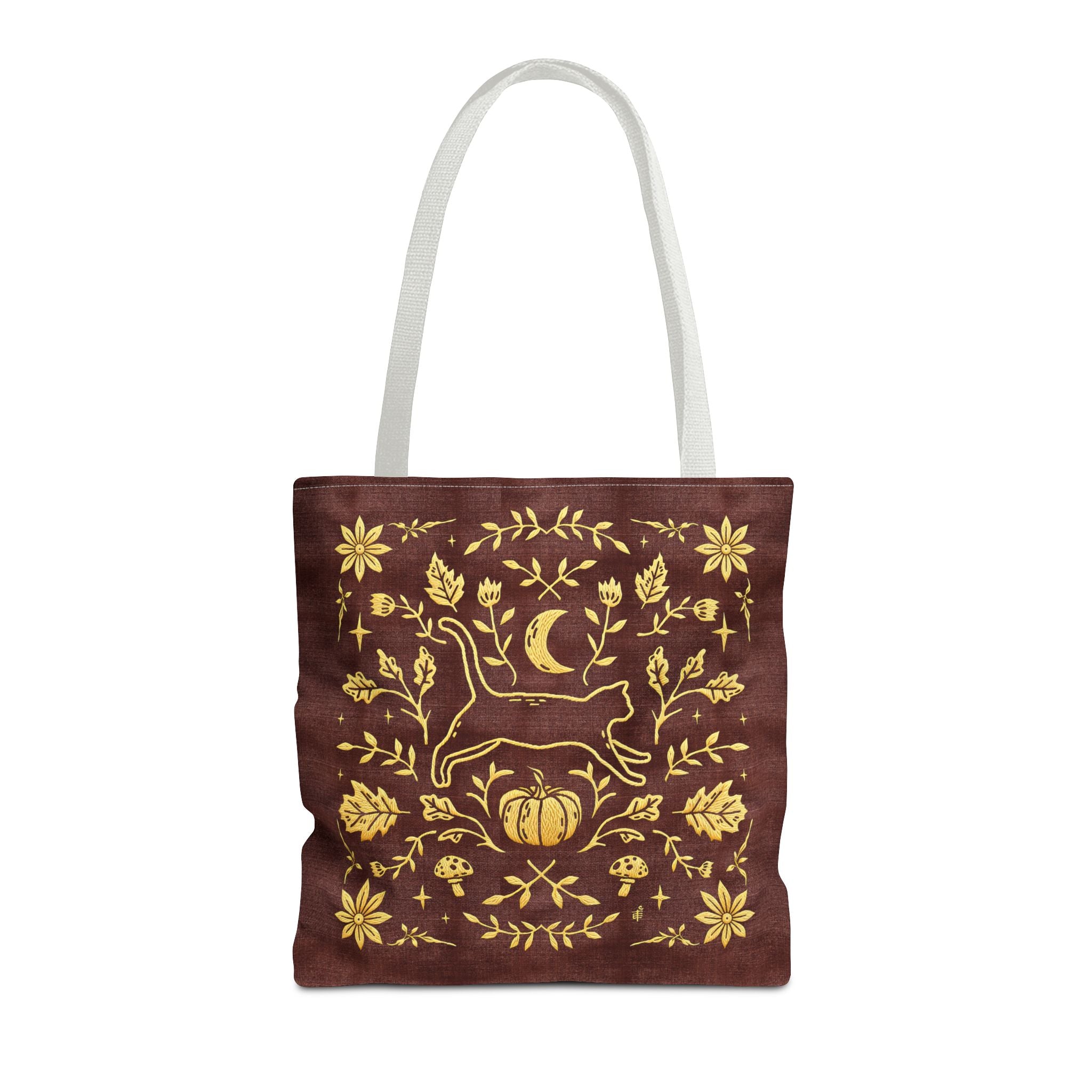'Autumn Stroll' Auburn Orange Tote Bag