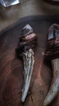 Load image into Gallery viewer, Clear Quartz Crystal Antler Wand
