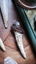 Load image into Gallery viewer, Clear Quartz Crystal Antler Wand
