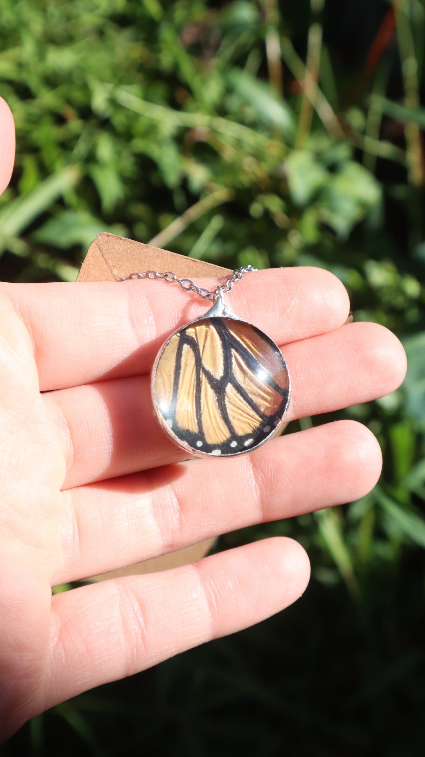 Monarch Butterfly Wing Necklace