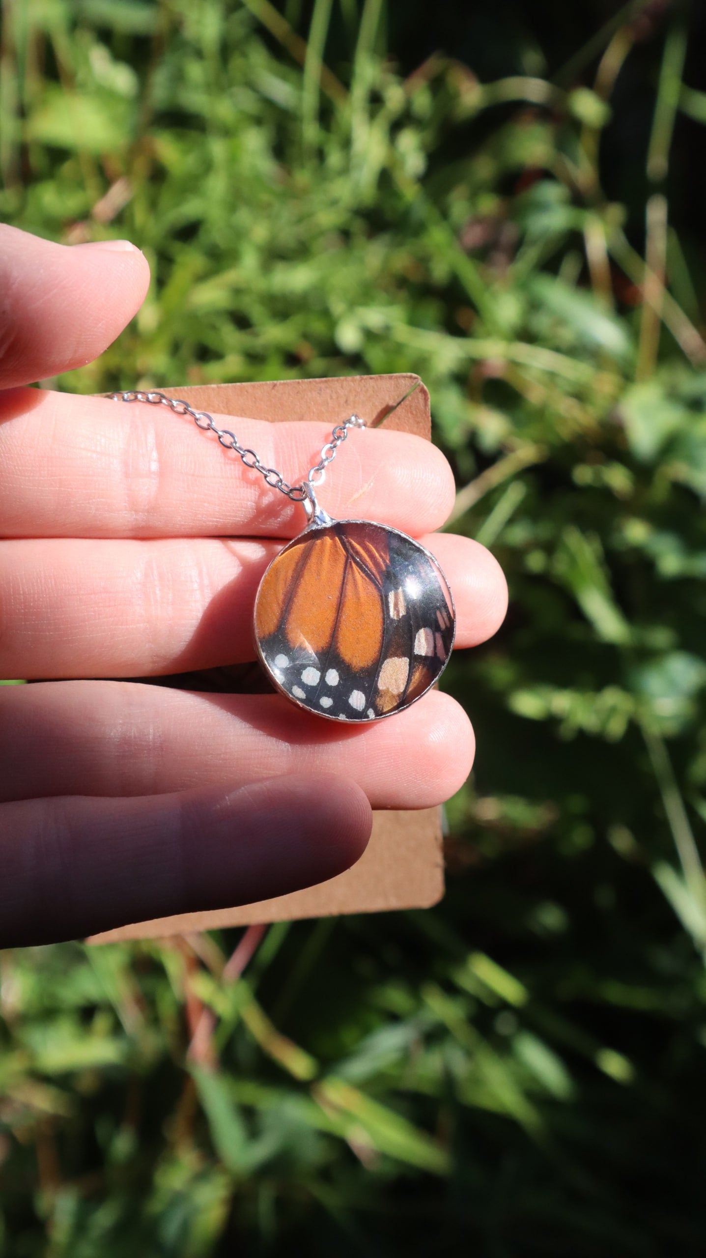 Monarch Butterfly Wing Necklace