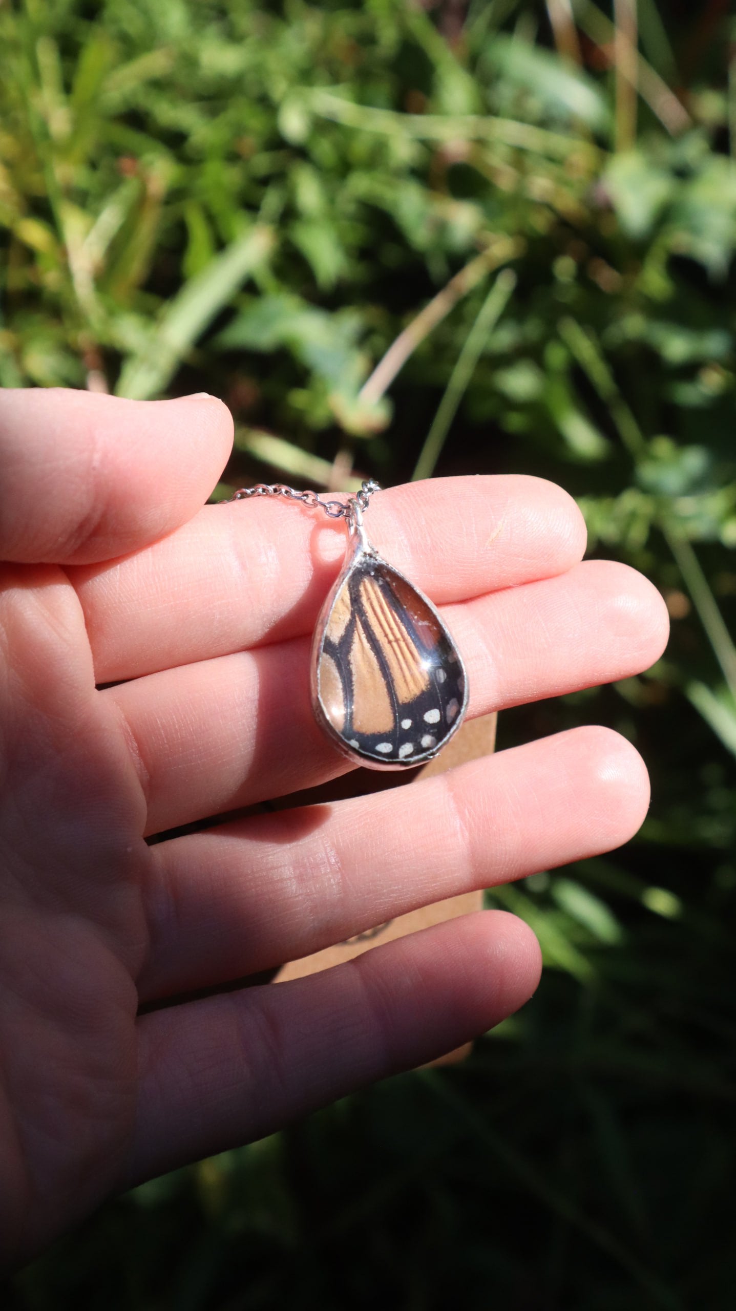 Monarch Butterfly Wing Necklace