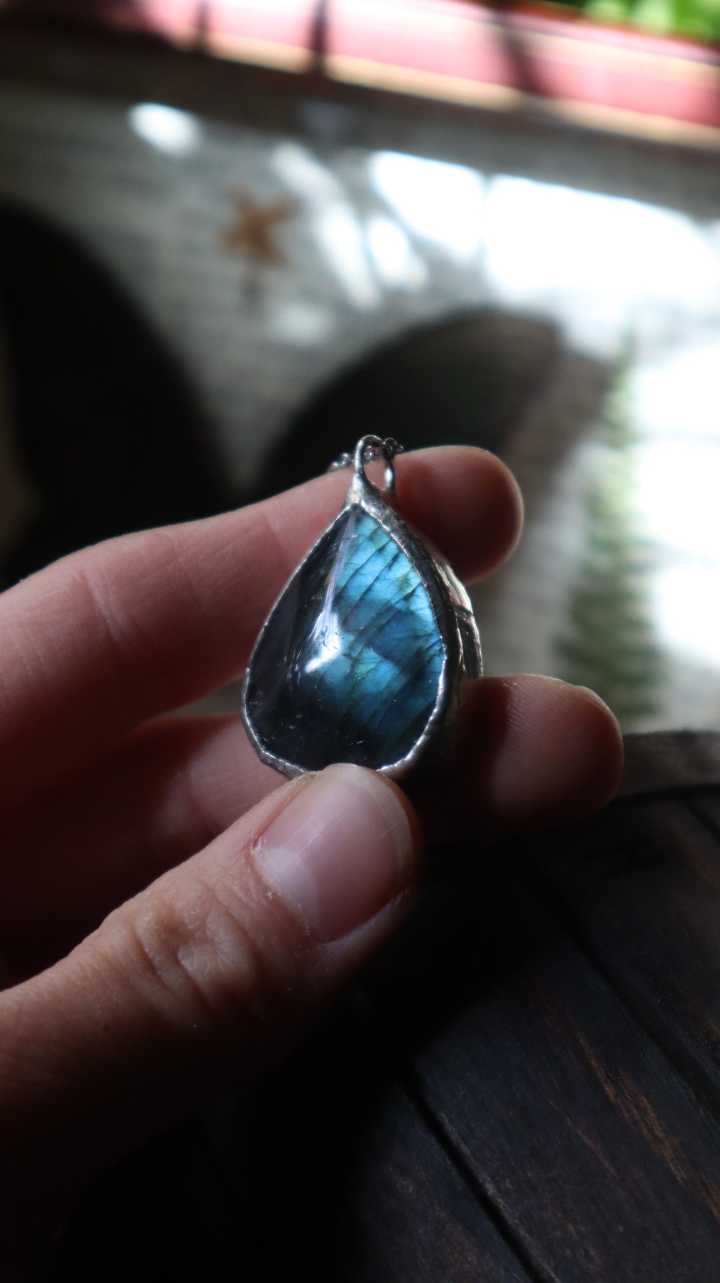 Labradorite Crystal Teardrop