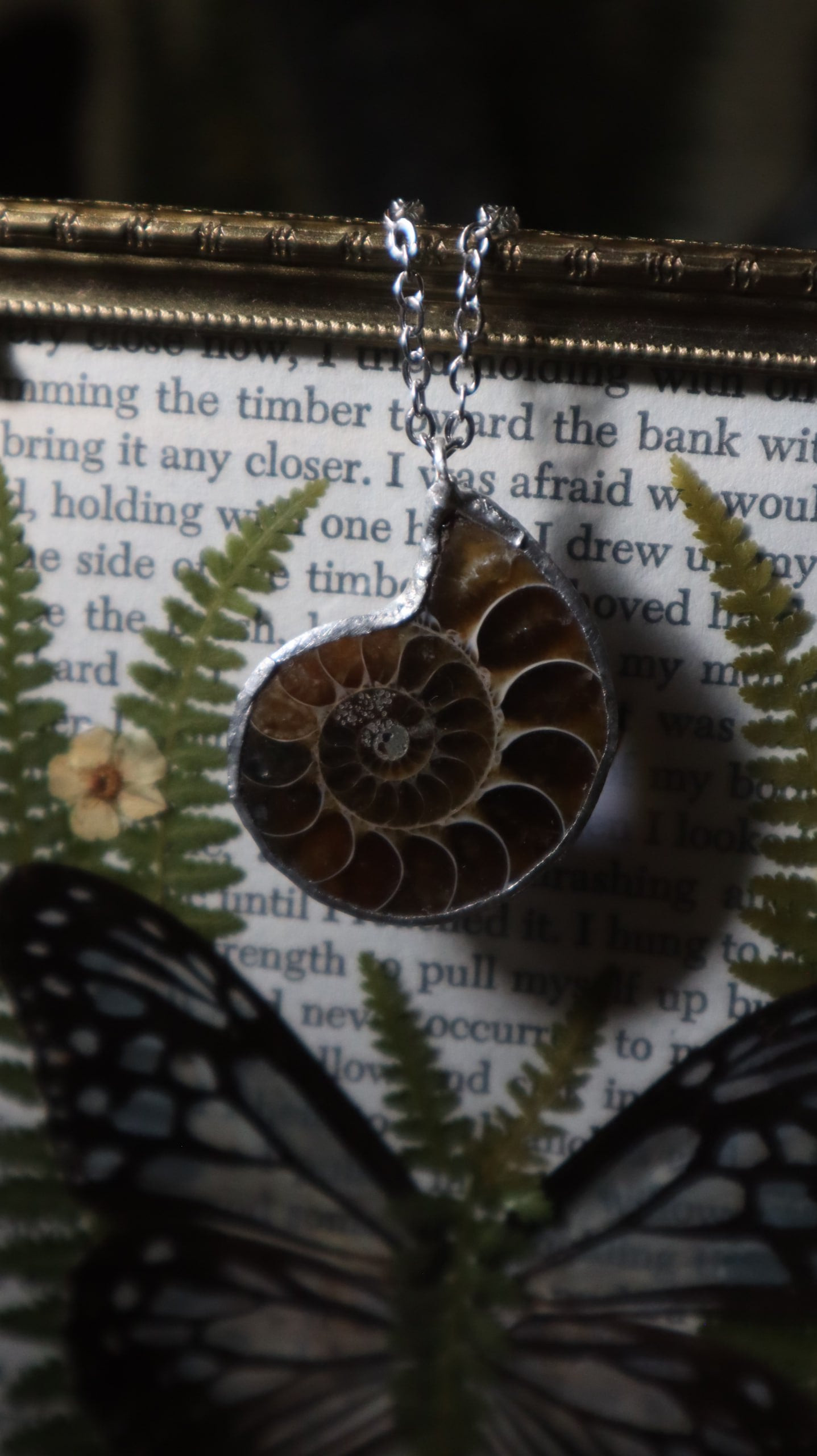 Ammonite Crystal Necklace